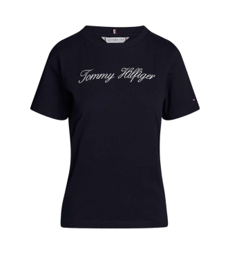 Tommy Hilfiger T-shirt med marinbl logotyp