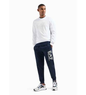 EA7 Visibility crew neck sweatshirt in white cotton