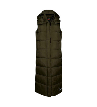 Superdry Lang vest med htte Ripstop grn