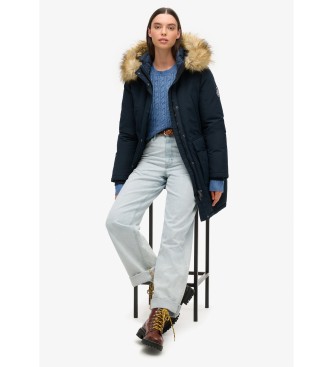 Superdry Parka aus Kunstfell Everest navy