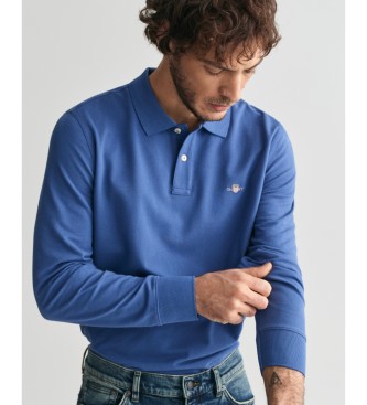 Gant Shield blauw piqu poloshirt