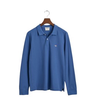 Gant Shield blauw piqu poloshirt