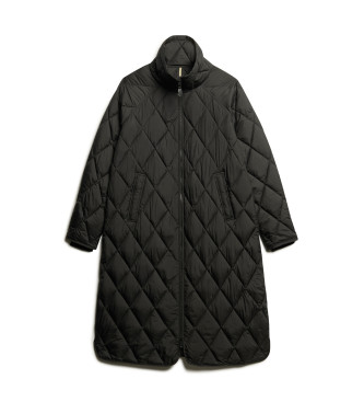 Superdry Extra long quilted jacket with black lining