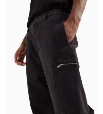 Armani Exchange Pantaln Chino cargo jogger negro