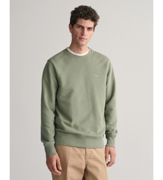 Gant Shield sweatshirt med rund halsringning grn