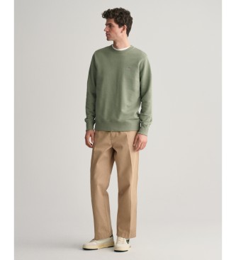 Gant Shield sweatshirt med rund halsringning grn