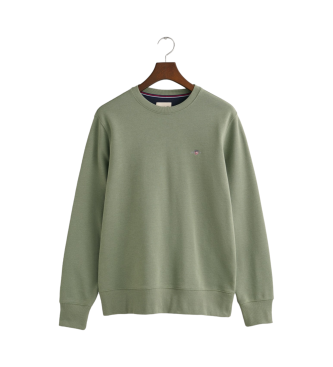 Gant Shield sweatshirt med rund halsringning grn