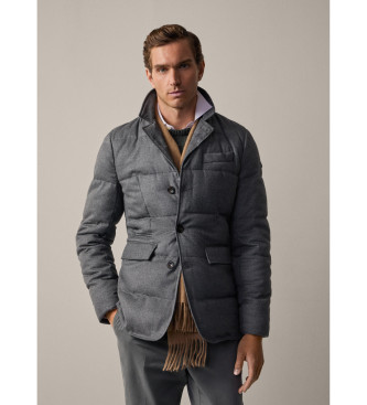 Hackett London Chaqueta Franela gris