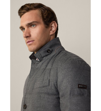 Hackett London Chaqueta Franela gris