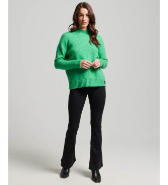 Superdry Perkins Essential - Pull  col roul vert