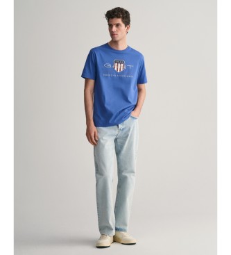 Gant Archief Shield T-shirt blauw