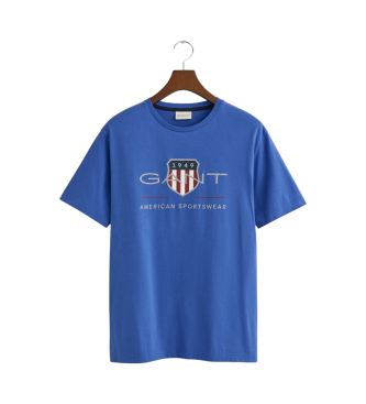 Gant Archief Shield T-shirt blauw