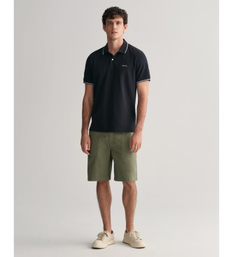 Gant Polo in piqu con rifiniture nere