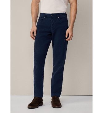 Hackett London Pantalon en coton extensible marine