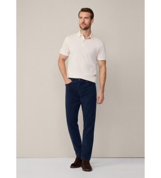 Hackett London Pantalon en coton extensible marine