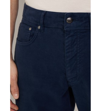 Hackett London Pantalon en coton extensible marine