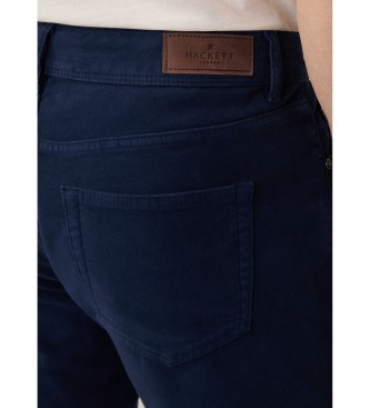 Hackett London Pantalon en coton extensible marine