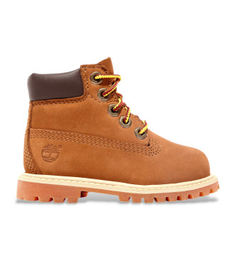 Timberland Premium 6 tums vattentta lderkngor med snrning brun