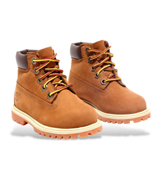 Timberland Premium 6 tums vattentta lderkngor med snrning brun