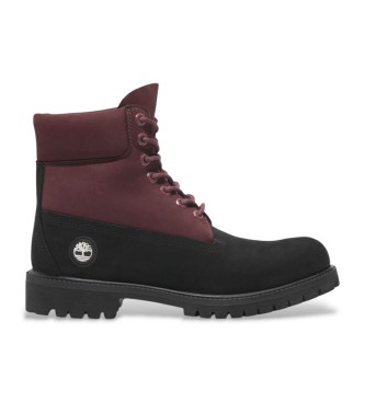 Timberland 6 Inch Premium Lederstiefel mit dunkelgrauen Schnrsenkeln  