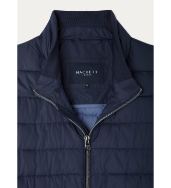 Hackett London Veste Ultra Lw Moto Marine