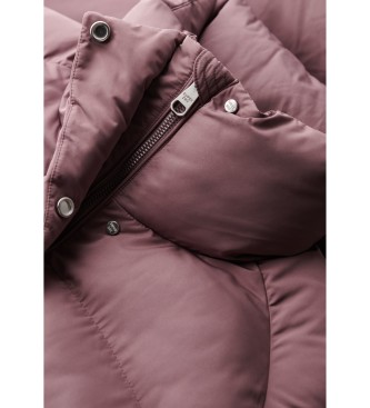 Superdry Lilac long quilted coat with maxi cut