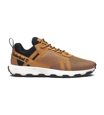 Timberland Scarpe da ginnastica Winsor Trail basse in pelle gialla con lacci