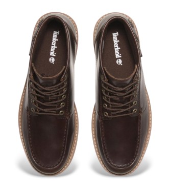 Timberland Newmarket donkerbruine leren Chukka-laarzen met vetersluiting midden op de kuit