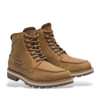 Timberland Britton Road Mid skórzane buty za kostkę brązowe