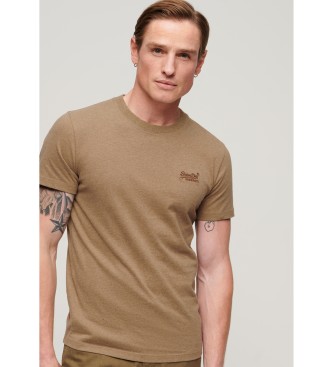 Superdry T-shirt com logtipo Essential castanho