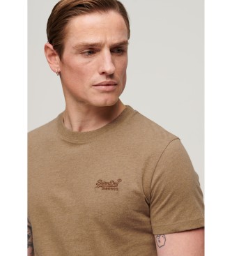 Superdry T-shirt com logtipo Essential castanho