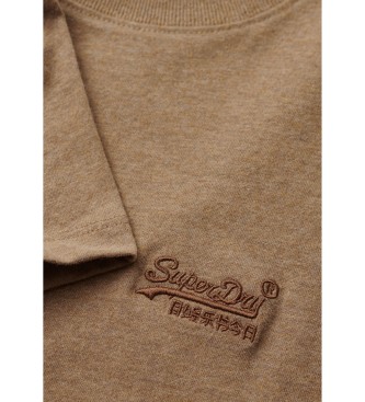 Superdry T-shirt com logtipo Essential castanho