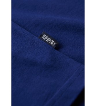 Superdry T-shirt de algodo orgnico com logtipo Essential em azul-marinho