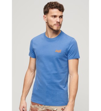 Superdry Camiseta de algodn orgnico con logotipo Essential azul