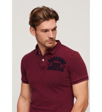 Superdry Polo Vintage Athletic burdeos