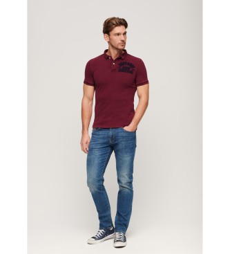 Superdry Polo Vintage Athletic burdeos