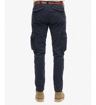 Superdry Granatowe spodnie Cargo Core