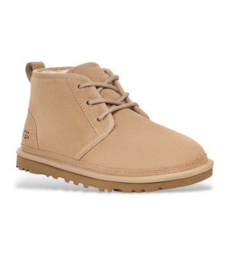 UGG Neumel bruine leren enkellaarsjes