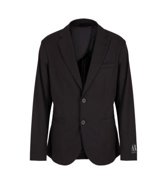 Armani Exchange Blazer Cuello Solapa Negro