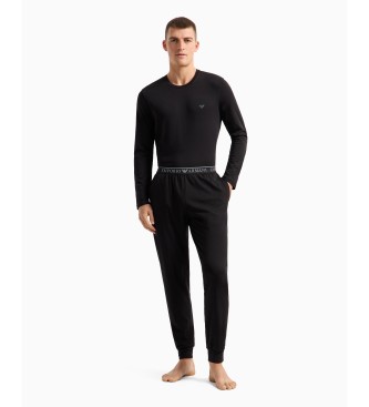 Emporio Armani Pyjamas med marinbl Endurance-logotyp