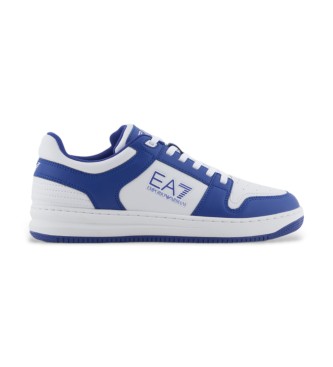 EA7 Scarpe da ginnastica Slasher bianche, blu