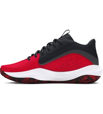 Under Armour Lockdown 7 Leather Basketball Shoes Red