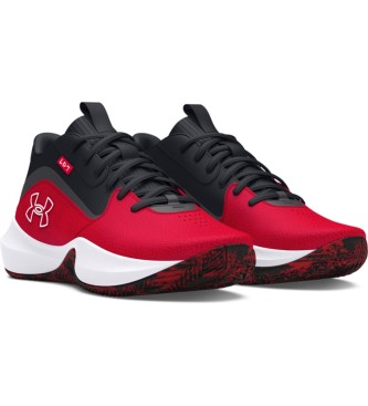 Under Armour Lockdown 7 Leather Basketball Shoes Red