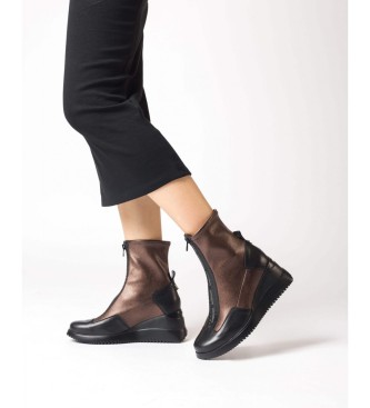 Wonders Bottines en cuir India bronze