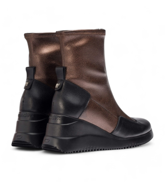 Wonders Bottines en cuir India bronze