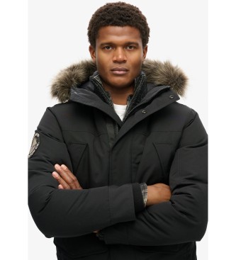 Superdry Parka de pelo sinttico Everest negro