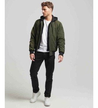 Superdry Giacca militare con cappuccio Ma1 verde