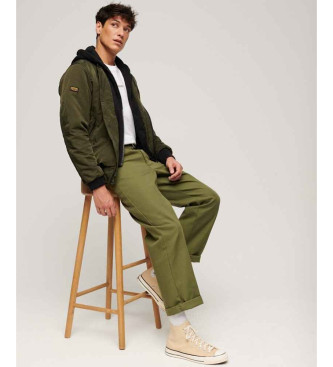 Superdry Giacca militare con cappuccio Ma1 verde