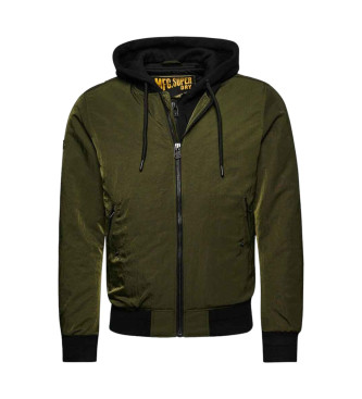 Superdry Giacca militare con cappuccio Ma1 verde