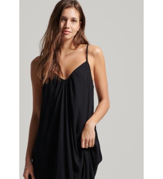 Superdry Long black strapless dress